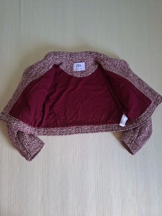 Chaqueta Zara Niña Tweed Estampado
