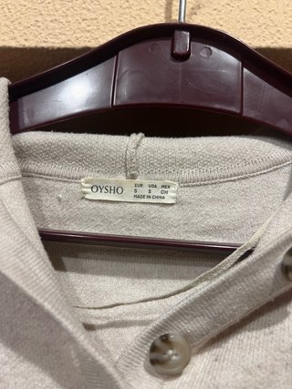 Sudadera Beige con capucha, talla S