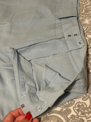 Pantalón de vestir azul de pinzas