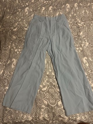 Pantalón de vestir azul de pinzas