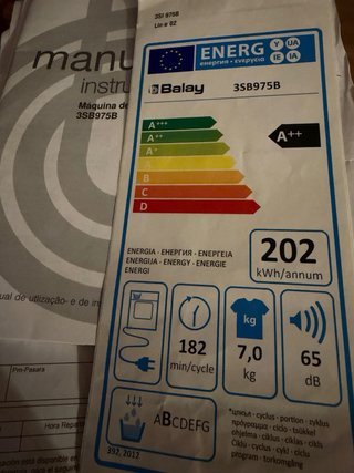 Secadora Balay 7kg A++