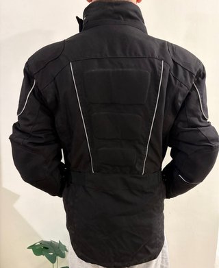 Chaqueta de moto negra