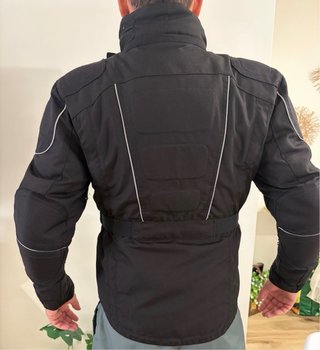 Chaqueta de moto negra
