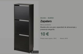Zapatero alto negro