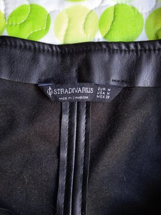 Vestido Negro Talla M efecto piel