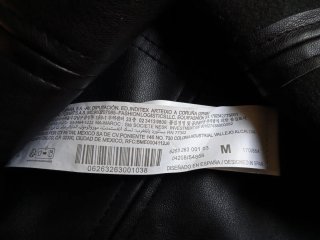 Vestido Negro Talla M efecto piel