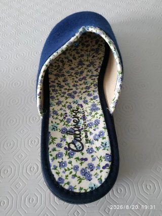 Zapatillas nuevas casa Cabrera mujer azul floral