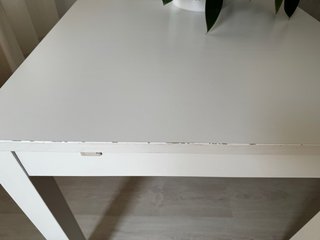 Mesa de comedor extensible blanca