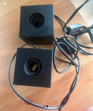 2 Lámparas Negras Cubo