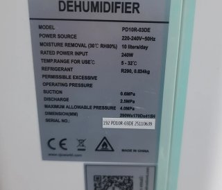 Deshumidificador OKYUK PD10R-03DE NUEVO