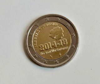 Moneda 2€ Bélgica 2014 Centenario Gran Guerra