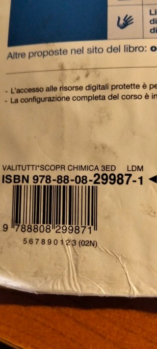 Scoprire la chimica terza edizione Di Valitutti, F