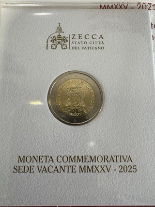 Lote 3 Monedas Vaticano 2025 Conmemorativas