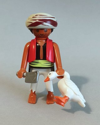 Playmobil Campesino Mercader y Muro Casa