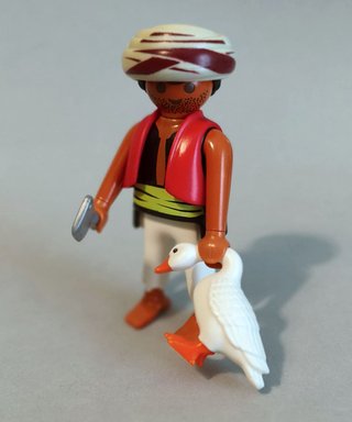Playmobil Campesino Mercader y Muro Casa