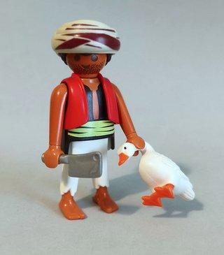 Playmobil Campesino Mercader y Muro Casa