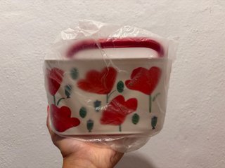 Caja despensa con diseño floral