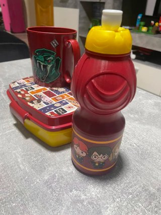 Lote colegio Harry Potter: Taza, Tupper y Botella
