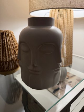 Jarrón Cara Múltiple Maison du Monde Blanco