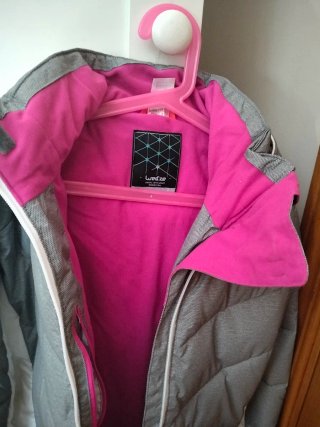 Chaqueta de nieve gris y rosa Wedze Talla 14