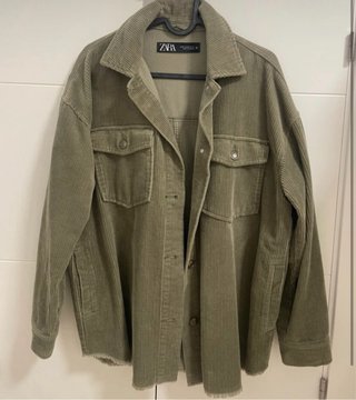 Chaqueta Zara Pana Verde Militar Talla M