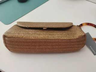 Bolso de mano Parfois beige/dorado