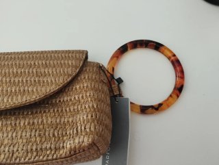 Bolso de mano Parfois beige/dorado