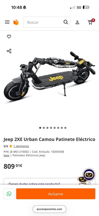 Patinete Eléctrico Jeep