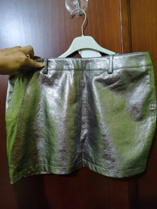 Falda Zara plateada