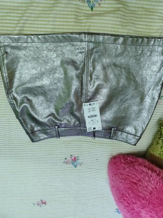 Falda Zara plateada