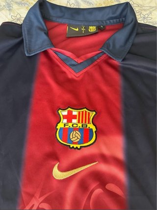 Camiseta FC Barcelona Retro Azul y Grana