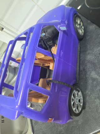 Coche Barbie Lila Descapotable