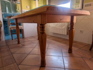 Mesa Castellana Madera y Cristal