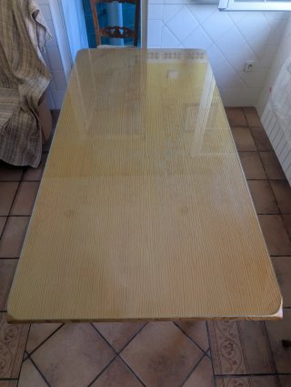Mesa Castellana Madera y Cristal