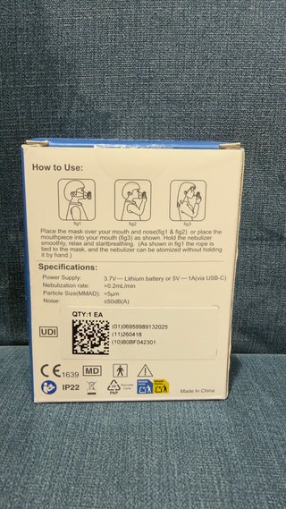 Nebulizador AEKREY Portátil Ultrasónico - NUEVO