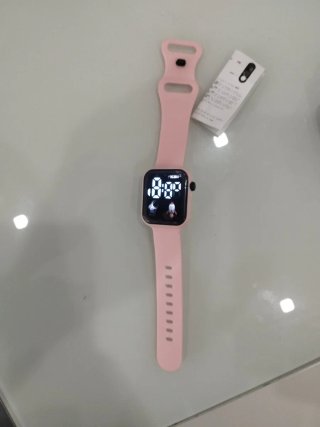 Relógio Digital LED Desportivo Rosa