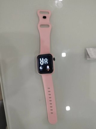 Relógio Digital LED Desportivo Rosa