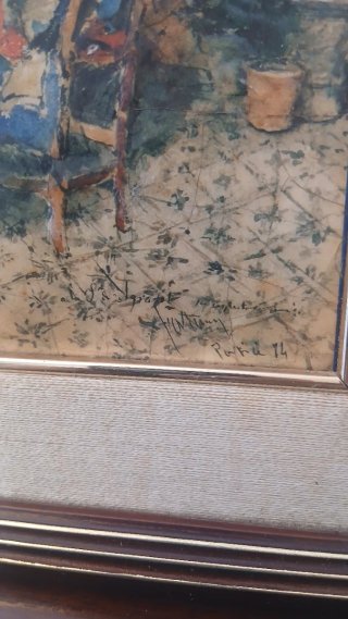 Antiguo cuadro firmado