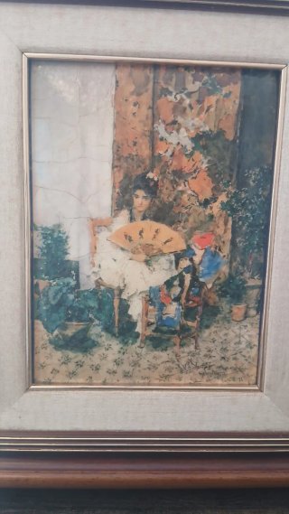 Antiguo cuadro firmado