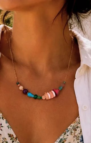 Collar Diseño Mix Colores y Materiales