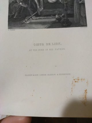 Grabado antiguo Cœur de Lion