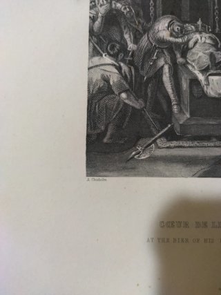 Grabado antiguo Cœur de Lion