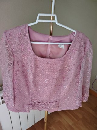Traje de fiesta rosa talla 48