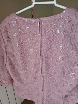 Traje de fiesta rosa talla 48