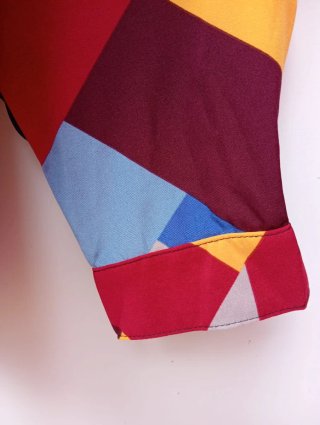 Camisa estampada geométrica Shein Curve- Talla 0XL