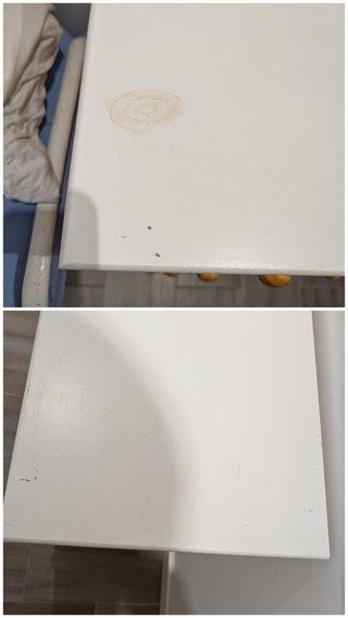 Cama infantil rosa con cajonera y mesita