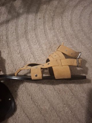 Sandalias romanas planas Asos beige T.38