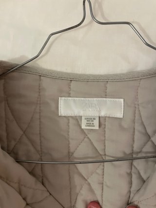 Chaqueta Zara acolchada beige T.XS