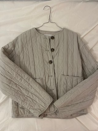Chaqueta Zara acolchada beige T.XS