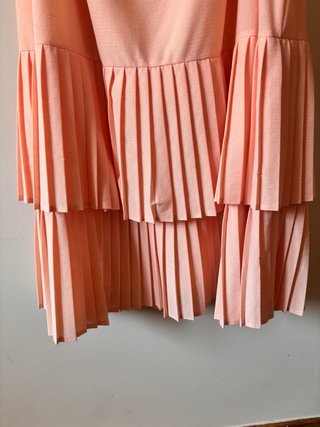 Conjunto vintage salmón blusa y falda talla 52